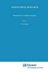 Longitudinal Research : Methods and Uses in Behavioral Science (Longitudinal Research in the Behavioral, Social and Medical Studies)