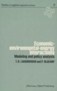 Economic—Environmental—Energy Interactions : Modeling and Policy Analysis (Studies in Applied Regional Science)