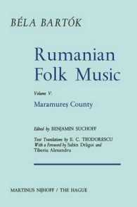 Rumanian Folk Music : Maramure? County (Bartok Archives Studies in Musicology)