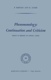 Phenomenology: Continuation and Criticism : Essays in Memory of Dorion Cairns (Phaenomenologica)