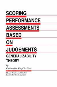 Scoring Performance Assessments Based on Judgements : Generalizability Theory (Evaluation in Education and Human Services)