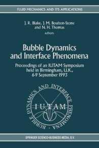Bubble Dynamics and Interface Phenomena : Proceedings of an IUTAM Symposium held in Birmingham, U.K., 6-9 September 1993 (Fluid Mechanics and Its Applications)