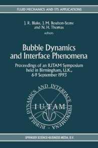Bubble Dynamics and Interface Phenomena : Proceedings of an IUTAM Symposium held in Birmingham, U.K., 6-9 September 1993 (Fluid Mechanics and Its Applications)