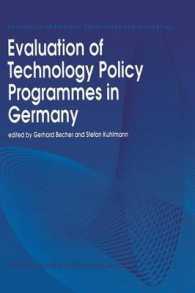 Evaluation of Technology Policy Programmes in Germany (Economics of Science, Technology and Innovation)