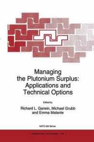 Managing the Plutonium Surplus: Applications and Technical Options (NATO Science Partnership Subseries: 1)
