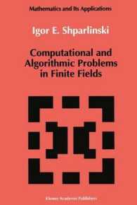 Computational and Algorithmic Problems in Finite Fields (Mathematics and its Applications)