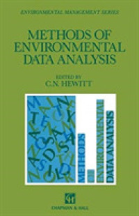 Methods of Environmental Data Analysis (Environmental Management) （Reprint）