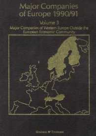 Major Companies of Europe 1990/91 Volume 3 : Major Companies of Western Europe Outside the European Economic Community
