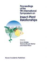 Proceedings of the 9th International Symposium on Insect-plant Relationships (Series Entomologica) （Reprint）