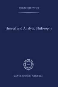 Husserl and Analytic Philosophy (Phaenomenologica)