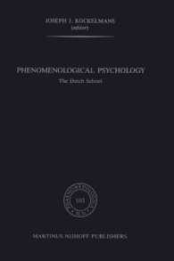 Phenomenological Psychology : The Dutch School (Phaenomenologica)