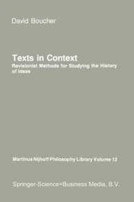 Texts in Context : Revisionist Methods for Studying the History of Ideas (Martinus Nijhoff Philosophy Library) （1985）