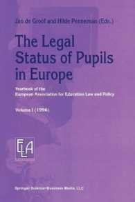 The Legal Status of Pupils in Europe : Yearbook of the European Association for Education Law and Policy (Yearbook of the European Association for Education Law and Policy)