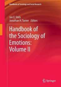 情動の社会学ハンドブック（第２巻）<br>Handbook of the Sociology of Emotions: Volume II (Handbooks of Sociology and Social Research)