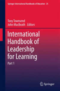 International Handbook of Leadership for Learning (Springer International Handbooks of Education)