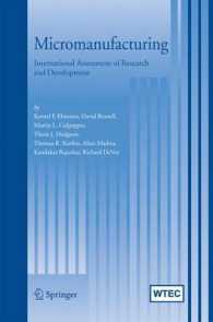 Micromanufacturing : International Research and Development （2007）
