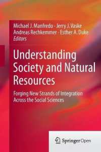 Understanding Society and Natural Resources : Forging New Strands of Integration Across the Social Sciences