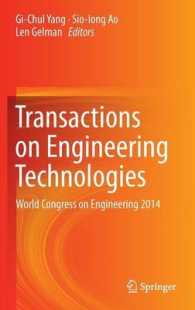 Transactions on Engineering Technologies : World Congress on Engineering 2014 （2015）
