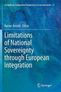 Limitations of National Sovereignty through European Integration (Ius Gentium: Comparative Perspectives on Law and Justice)
