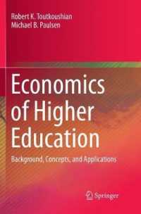 Economics of Higher Education : Background, Concepts, and Applications