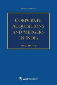 インドにおけるM&A（第３版）<br>Corporate Acquisitions and Mergers in India （3RD）