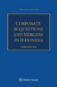 インドネシアにおけるM&A（第３版）<br>Corporate Acquisitions and Mergers in Indonesia （3RD）