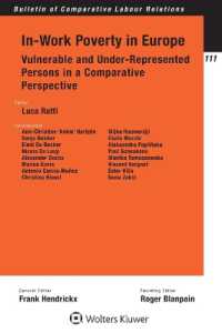 In-Work Poverty in Europe: Vulnerable and Under-Represented Persons in a Comparative Perspective