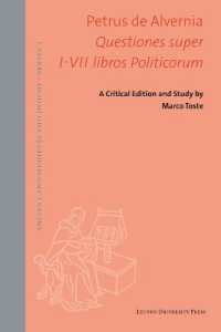 Questiones super I-VII libros Politicorum : A Critical Edition and Study (Ancient and Medieval Philosophy - Series 1)