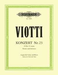 Konzert für Violine und Orchester Nr. 23 G-Dur (Ausgabe für Violine und Klavier (+Kadenzen)) （2001. 40 S. 303 mm）