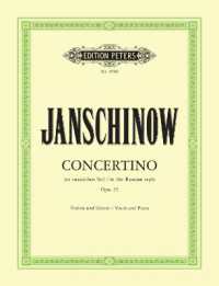 Concertino im russischen Stil op. 35 (Janschinow, Alexej 1871-1943) : Violine und Klavier （2001. 12 S. 303 mm）