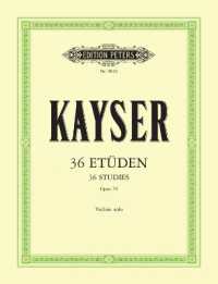 36 Etüden op. 20 für Violine （2015. 52 S. 303 mm）