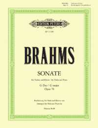 Sonate für Violine u. Klavier G-Dur op.78, Fassung f. Viola u. Klavier, Klavierpartitur u. 2 Einzelstimmen : Vorw. dtsch.-engl. （2011. 34 S. Noten, Beil.: 2 Violastimmen. 30,5 cm）