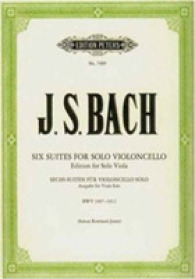 Suiten für Violoncello solo BWV 1007-1012 -Übertragung für Viola solo- : Noten für Viola solo (Grüne Reihe Edition Peters) （2002 88  S.  30.30 cm）