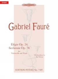Elégie c-Moll op. 24 · Sicilienne g-Moll op. 78 für Violoncello und Klavier （2002. 24 S. 302 mm）