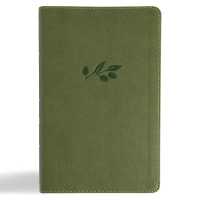 CSB Single-Column Personal Size Reference Bible, Olive Leathertouch