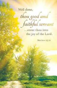 Funeral Bulletin: Well Done (Package of 100) : Matthew 25:21 (Kjv)
