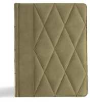 CSB Notetaking Bible, Large Print Edition, Sage Suedesoft Leathertouch over Board
