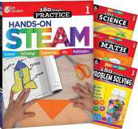 180 Days™: STEAM, Science, Math, & Problem Solving Grade 1: 4-Book Set : Practice, Assess, Diagnose (180 Days of Practice)