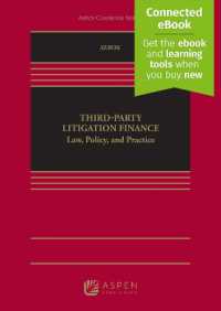 Third-Party Litigation Finance : Law, Policy, and Practice [Connected Ebook] (Aspen Casebook)