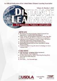Distance Learning Vol 20 Issue 3 (Distance Learning Journal)