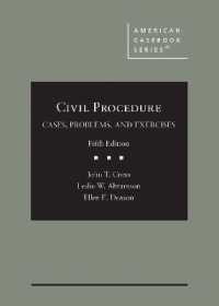 Civil Procedure : Cases, Problems, and Exercises (American Casebook Series) （5TH）