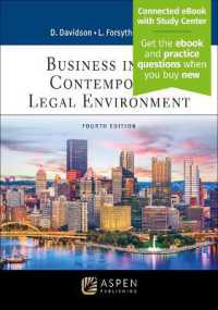 Business in the Contemporary Legal Environment : [Connected eBook with Study Center] (Business Law) （4TH）
