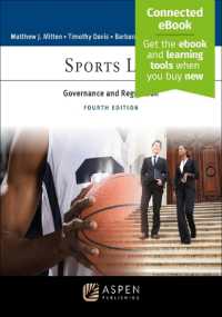 Sports Law : Governance and Regulation [Connected Ebook] (Aspen Criminal Justice) （4TH）