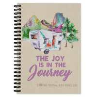 Camping Journal & RV Travel Logbook, Purple Vintage Camper : Campsite Caravan Holiday Record & Adventure Travel Notebook （Spiral）