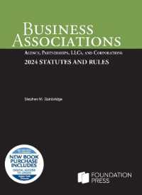 Business Associations : Agency, Partnerships, LLCs, and Corporations, 2024 Statutes and Rules (Selected Statutes)