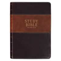 KJV Study Bible, Standard King James Version Holy Bible, Thumb Tabs, Ribbons, Vegan Leather, Brown Two-Tone