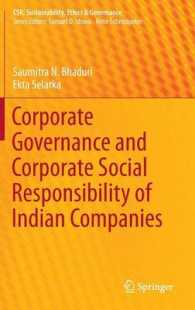 インド企業におけるコーポレート・ガバナンスとCSR<br>Corporate Governance and Corporate Social Responsibility of Indian Companies (Csr, Sustainability, Ethics & Governance)