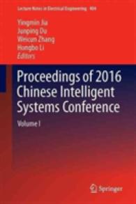 Proceedings of 2016 Chinese Intelligent Systems Conference : Volume I (Lecture Notes in Electrical Engineering)