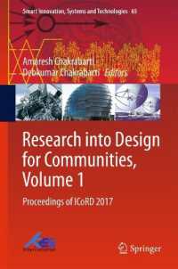 Research into Design for Communities, Volume 1 : Proceedings of ICoRD 2017 (Smart Innovation, Systems and Technologies)