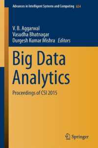 Big Data Analytics : Proceedings of CSI 2015 (Advances in Intelligent Systems and Computing)